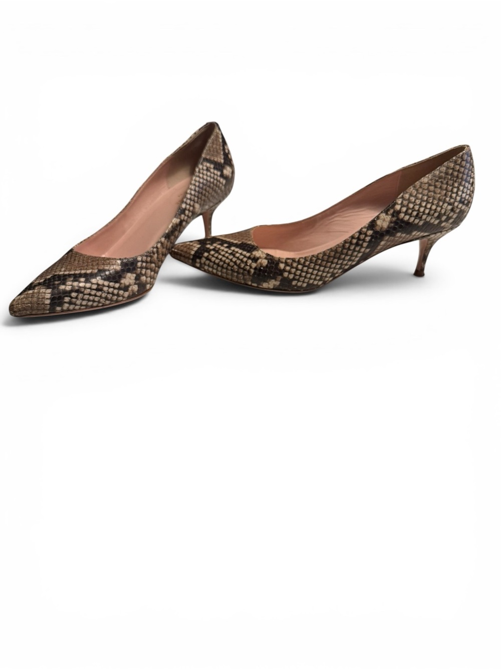Kate Spade Melanie Python Snakeskin Kitten Heels Size 7 - Picture 9 of 13